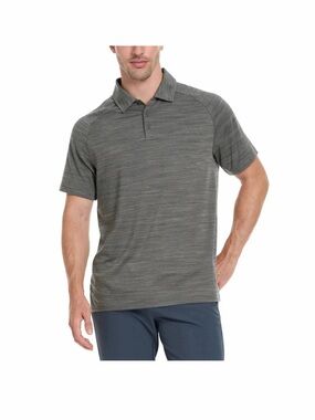 Hurley Men's Performance Stretch Moisture Wicking Shirt, Dark gray, Size L